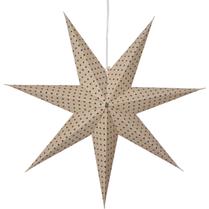 Adventsstjärna Pappersstjärna Cotton prickar 60 cm grön/beige