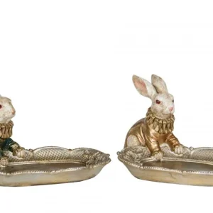 Påskdekoration Kanin Fat Champ/Grön/Guld mix 2-pack