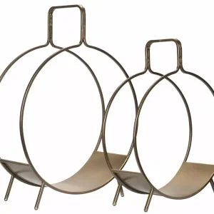 Vedställ 2-pack Rund Antik Champagne