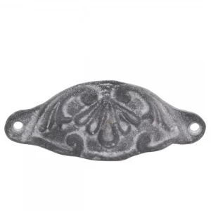 Dörrhandtag Dörrknopp H4 / L11 / B3 cm antikgrå  REA