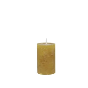 Ljus Macon rustikt Blockljus senap 16 t H8 / Ø5 cm  REA