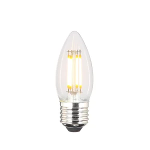 4 x LED E27 4W B35 Dimbar Klar