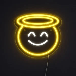 Emoji Angel Neonskilt