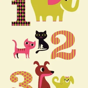 1 - 2 - 3, plakat - innrammet